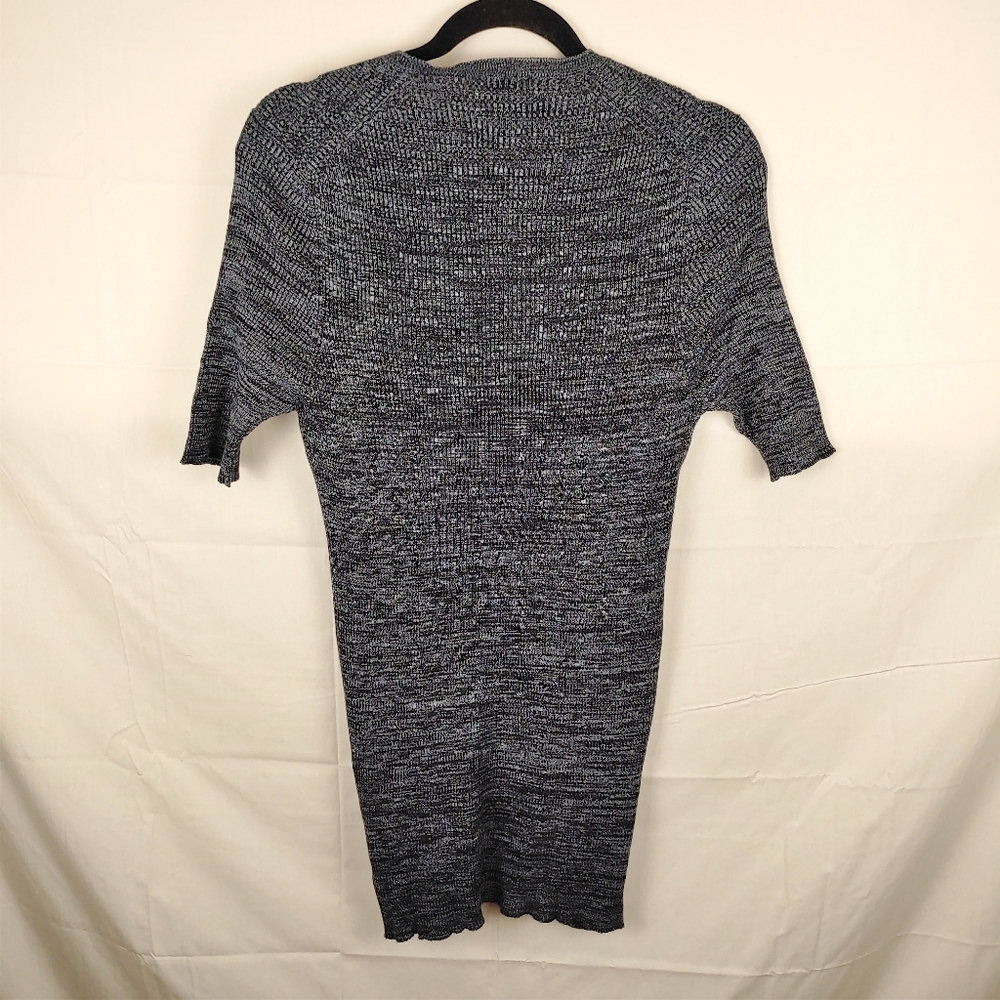 PRADA MILANO Italy Cool Rib Denim Blue Cotton Knit Dress Size 52 - Picture 2 of 15